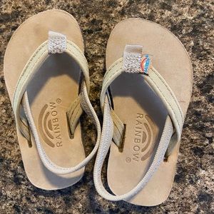 Toddler Rainbow Flip Flops Leather